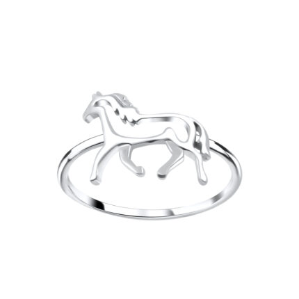 Lovas ezüst gyűrű