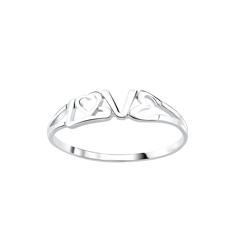 Love feliratos ezüst gyűrű