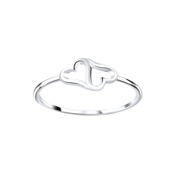 Szivecskés ezüst gyűrű