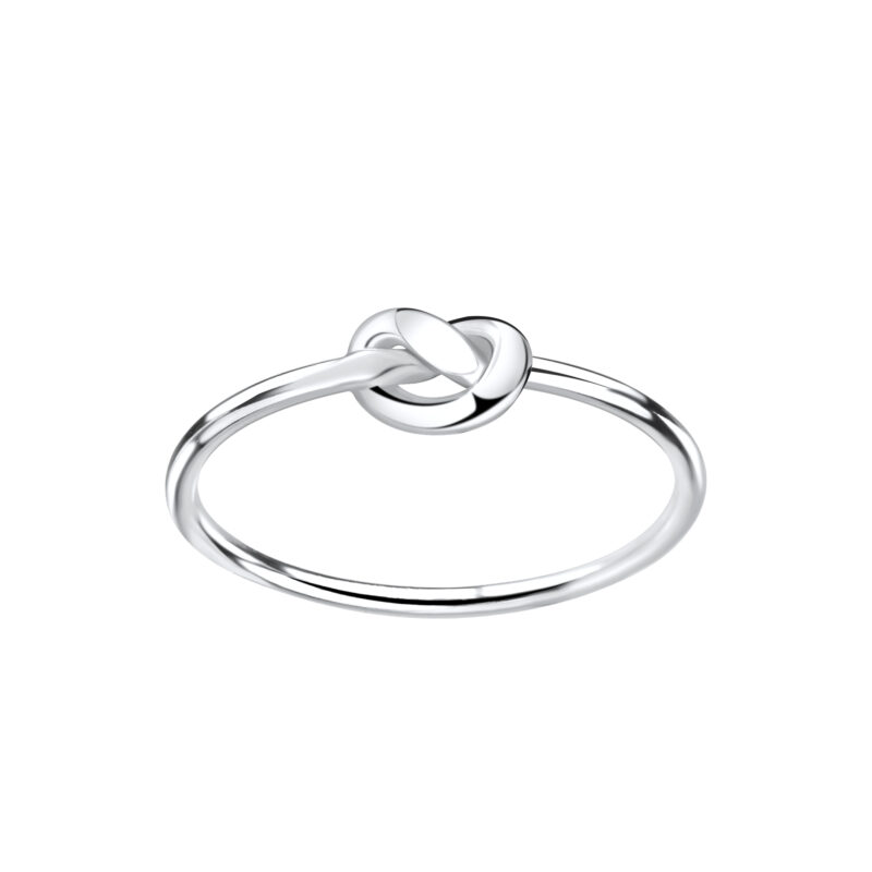 Csomózott mintás ezüst gyűrű